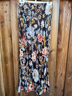 Anthropologie Maxi Skirt with Multicolor Floral Print